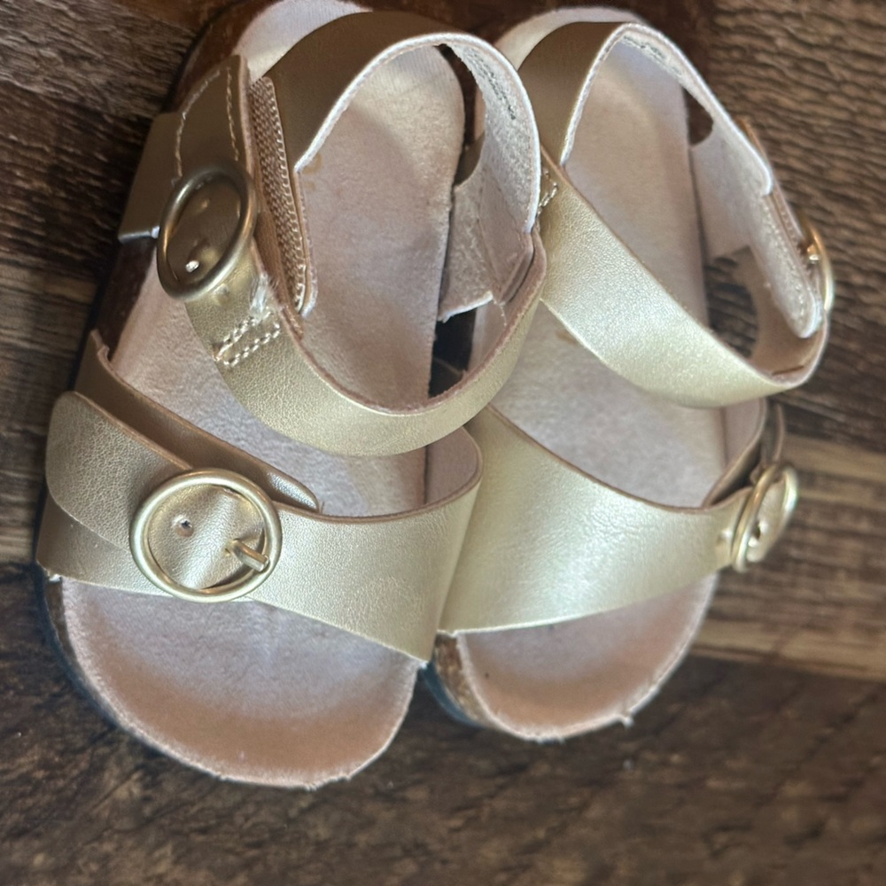 Gold Kids Sandals
